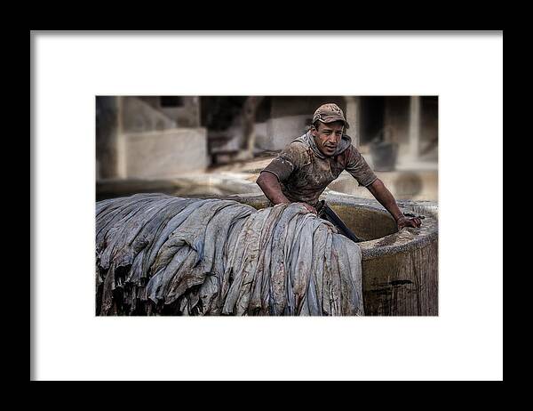 Tanneries Framed Print featuring the photograph In Tannery by Pavol Stranak