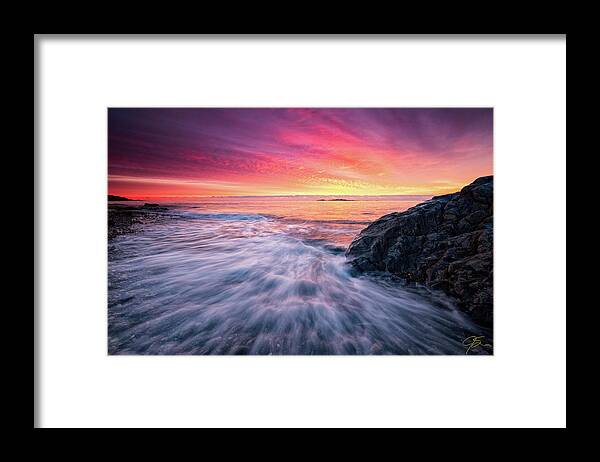 Sunrise Framed Print featuring the photograph In The Beginning There Was Light by Jeff Sinon