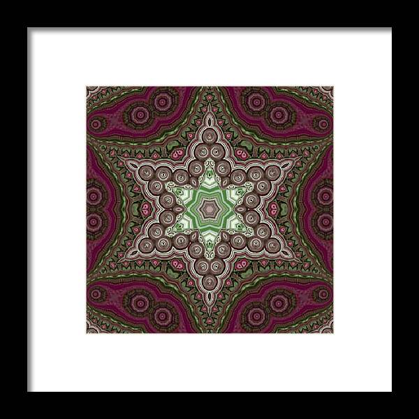 Red Framed Print featuring the digital art In the Holiday Spirit by Designs By L