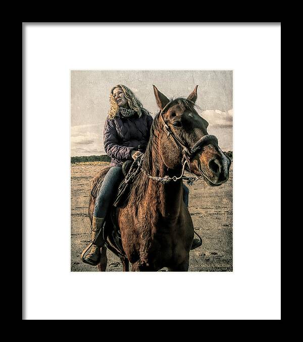 Horse Rider Framed Print featuring the photograph In the saddle by Aleksander Rotner