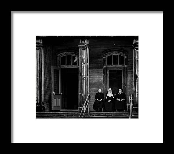 Village Framed Print featuring the photograph In The School Pension by Miroslaw