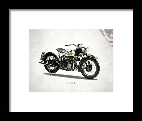 Indian Motorcycle Framed Print featuring the photograph Scout 741 1941 by Mark Rogan