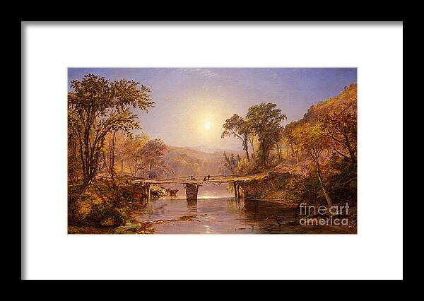 Animal Framed Print featuring the painting Indian Summer On The Delaware River, 1862 by Jasper Francis Cropsey