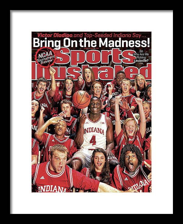 Magazine Cover Framed Print featuring the photograph Indiana University Victor Oladipo, 2013 March Madness Sports Illustrated Cover by Sports Illustrated