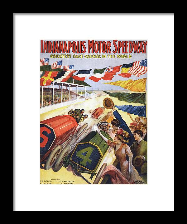 Crowd Framed Print featuring the photograph Indianapolis Motor Speedway by Graphicaartis