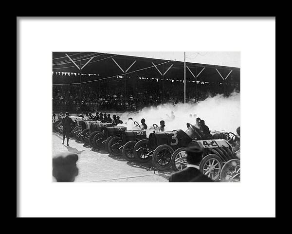 In A Row Framed Print featuring the photograph Indianapolis Race by Paul Thompson