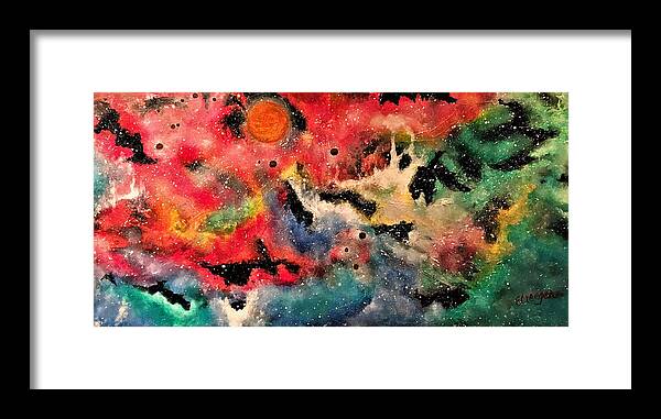 Space Framed Print featuring the painting Infinite Infinity 1.0 by Esperanza Creeger