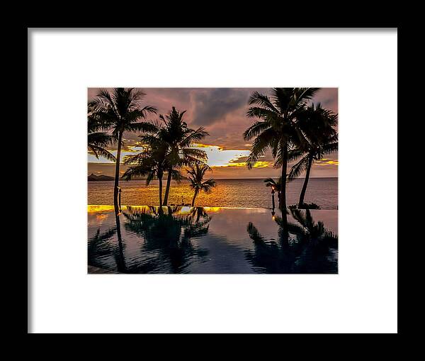 Fiji Framed Print featuring the photograph Infinity Pool and Beyond by Jeremy Guerin