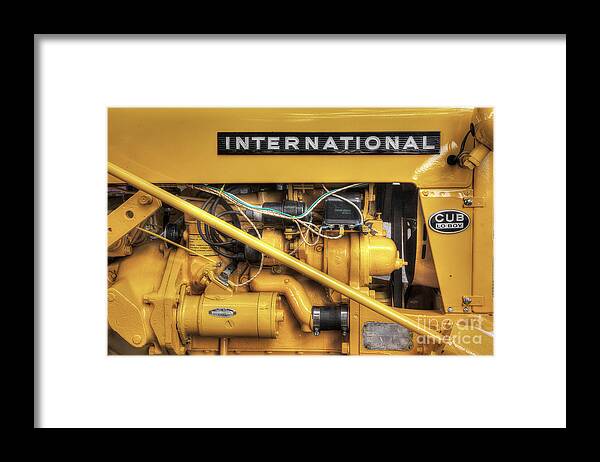 Tractor Framed Print featuring the photograph International Cub Engine by Mike Eingle