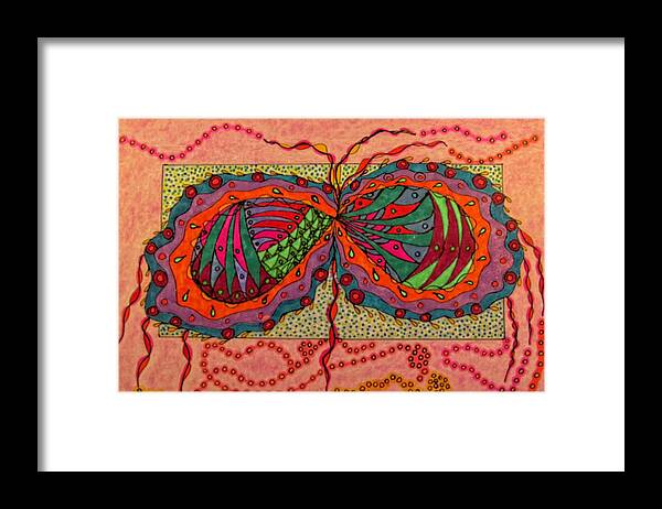Intimate Framed Print featuring the drawing Intimate Infinity by Karen Nice-Webb