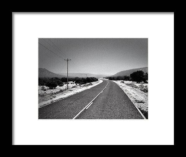 Roads Framed Print featuring the photograph Into The Fog by Brad Hodges