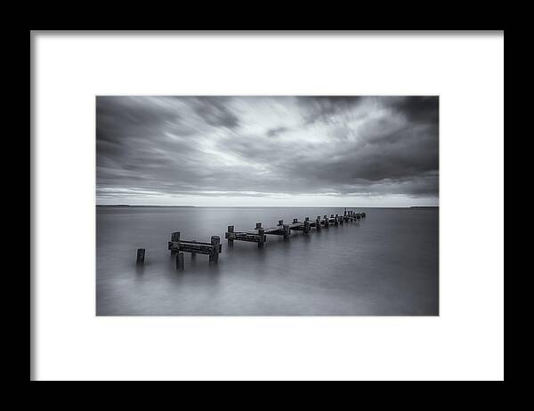 Pier Framed Print featuring the photograph Into the Sea by Rob Davies