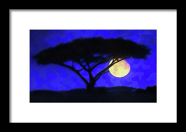 Shadow Of The Moon Framed Print featuring the painting Into the Wild - 04 by AM FineArtPrints