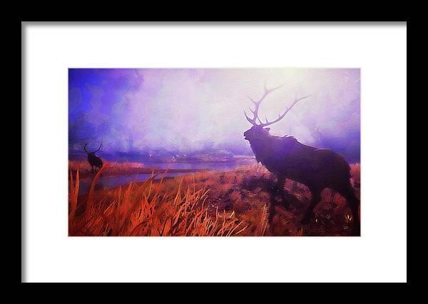 Through The Forest Framed Print featuring the painting Into the Wild - 06 by AM FineArtPrints