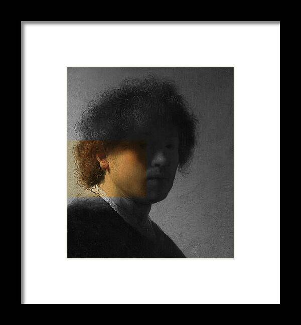 Post Modern Art Framed Print featuring the digital art Inv Blend 16 Rembrandt by David Bridburg