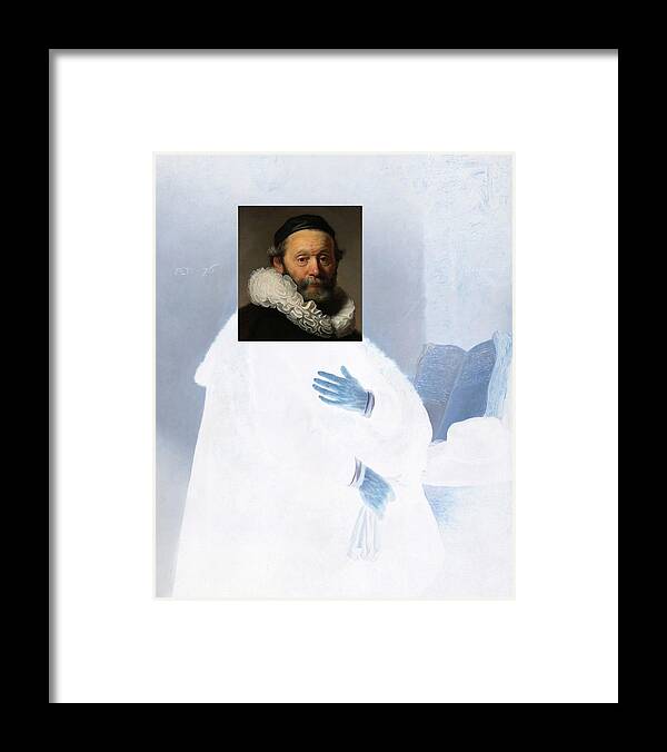 Postmodernism Framed Print featuring the digital art Inv Blend 21 Rembrandt by David Bridburg