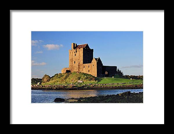 Estock Framed Print featuring the digital art Ireland, Galway, Kinvara, Dunguaire Castle, One Of The Country's Best Preserved, Is Beautifully Located On The Shores Of Kinvara Bay, Near The Same-named Village by Alessandra Albanese