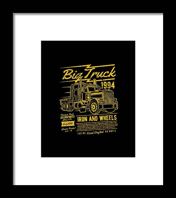 Big Framed Print featuring the digital art Iron and wheels by Long Shot