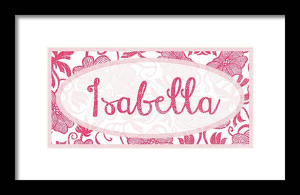 Girl?s Name Framed Print featuring the mixed media Isabella by Erin Clark