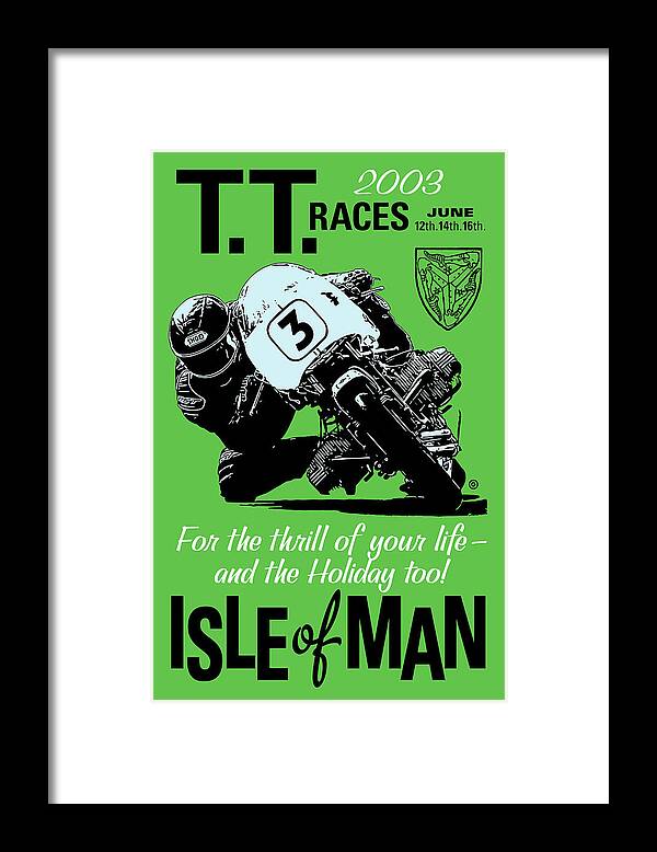 Digital Framed Print featuring the digital art Isle of Man TT by Gary Grayson