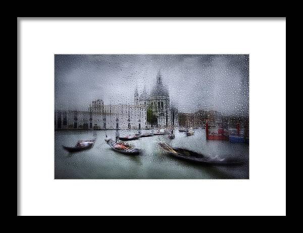 Venice Framed Print featuring the photograph It Was Raining In Venice by Fran Osuna