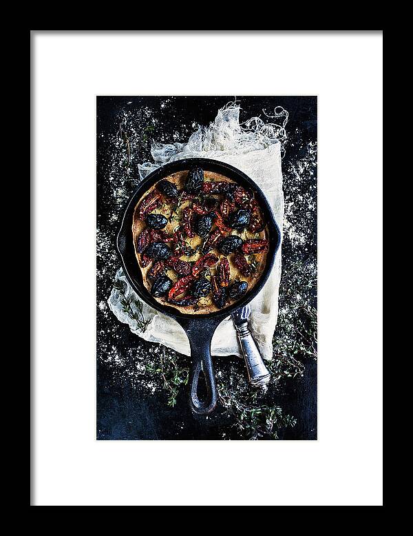San Francisco Framed Print featuring the photograph Italian Farinata With Olives & by One Girl In The Kitchen