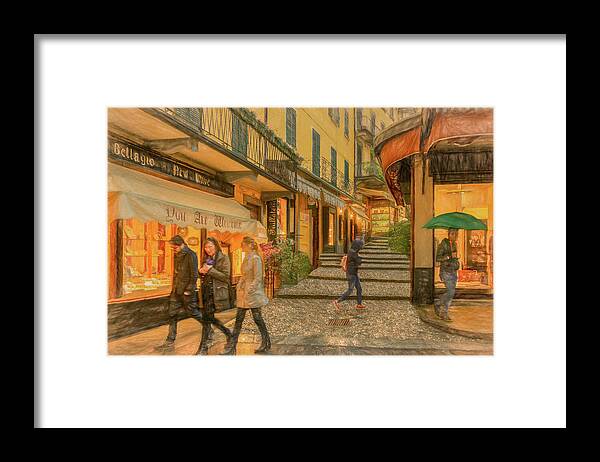 Bellagio Framed Print featuring the photograph Italian Style by Marcy Wielfaert