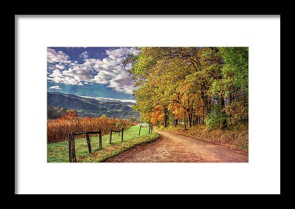 Cades Cove Framed Print featuring the photograph It's Finally Fall by Marcy Wielfaert