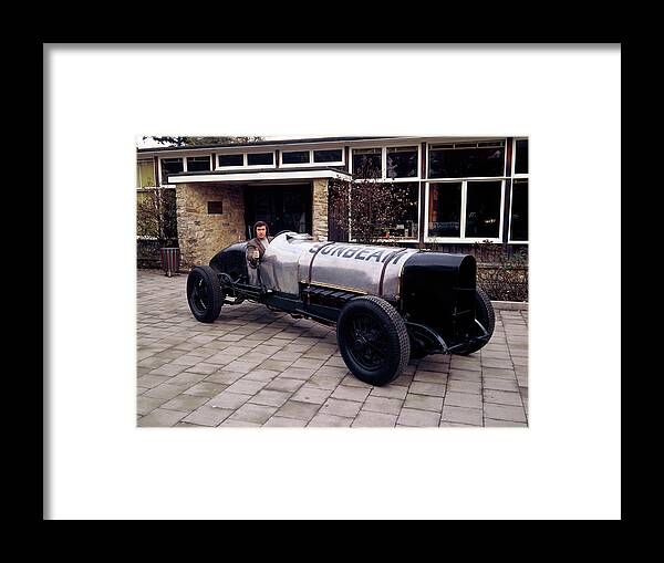 People Framed Print featuring the photograph Jackie Stewart At The Wheel Of A 1920 by Heritage Images