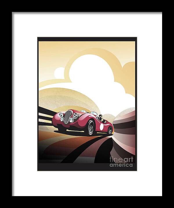 Classic Car Framed Print featuring the painting Jaguar XK 120 by Sassan Filsoof