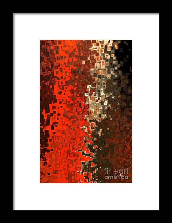 Red Framed Print featuring the painting James 5 16. Praying for a Change by Mark Lawrence