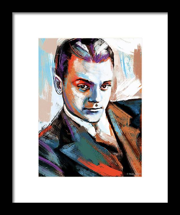James Framed Print featuring the painting James Cagney painting by Stars on Art