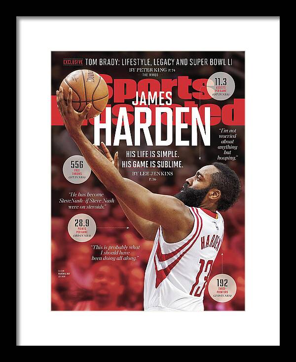 Magazine Cover Framed Print featuring the photograph James Harden His Life Is Simple. His Game Is Sublime. Sports Illustrated Cover by Sports Illustrated