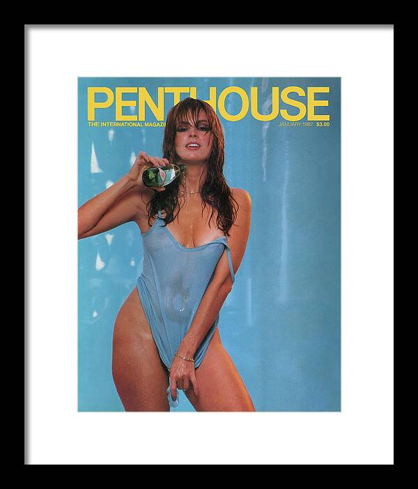 Model Framed Print featuring the photograph January 1982 Penthouse Cover Featuring Victoria Lynn Johnson by Penthouse