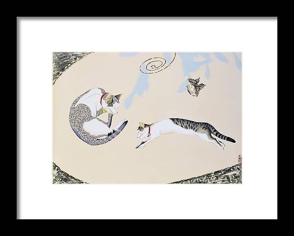 Asian Framed Print featuring the painting Japanese Modern Interior Art #107 by ArtMarketJapan