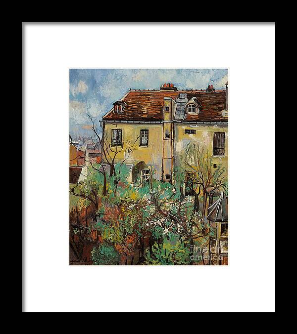 Oil Painting Framed Print featuring the drawing Jardín En La Rue Cortot by Heritage Images