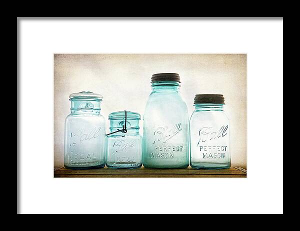 Jars 4 Framed Print featuring the photograph Jars 4 by Jessica Rogers