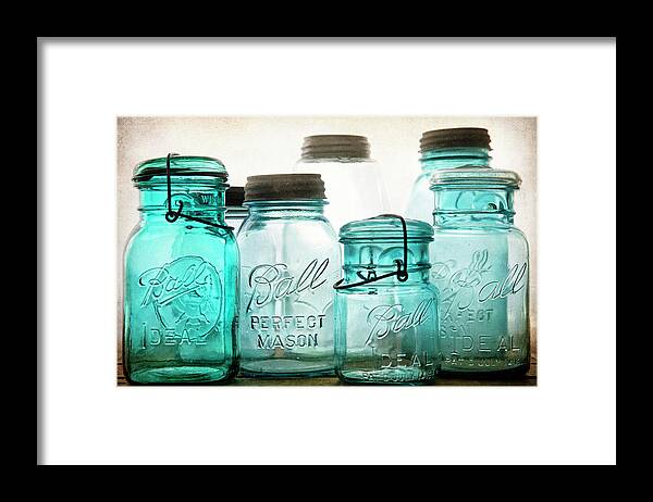 Jars 6 Framed Print featuring the photograph Jars 6 by Jessica Rogers