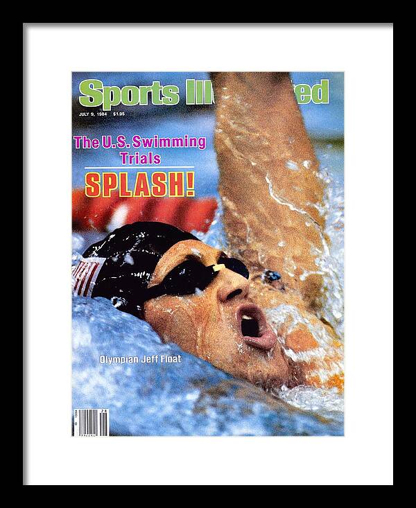 Magazine Cover Framed Print featuring the photograph Jeff Float, 1984 Us Olympic Swimming Trials Sports Illustrated Cover by Sports Illustrated