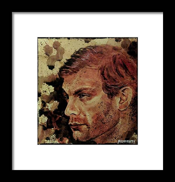 Ryan Almighty Framed Print featuring the painting Jeffrey Dahmer by Ryan Almighty