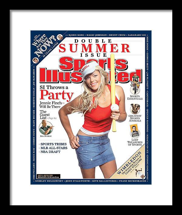 Magazine Cover Framed Print featuring the photograph Jennie Finch, Summer Double Issue Sports Illustrated Cover by Sports Illustrated