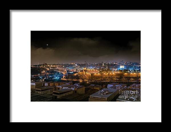 City Framed Print featuring the photograph Jerusalem From The Mount Of Olives by Miguel Claro/science Photo Library