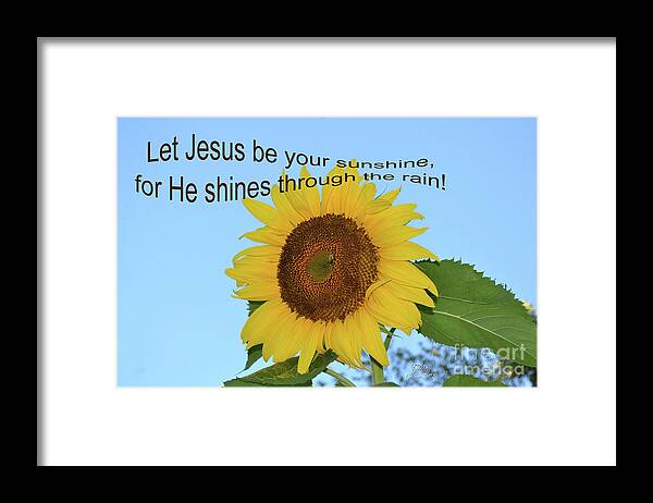Nikonnew Framed Print featuring the mixed media Jesus Sunshine by Lori Tondini