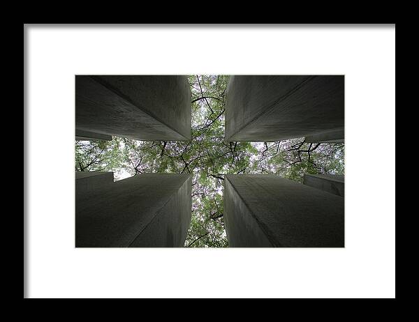 Monument To The Murdered Jews Of Europe Framed Print featuring the photograph Jewish Museum, Berlin, Germany by David Clapp