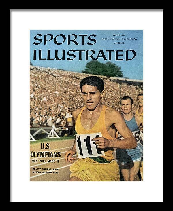 Magazine Cover Framed Print featuring the photograph Jim Beatty, 1960 Us Olympic Trials Sports Illustrated Cover by Sports Illustrated