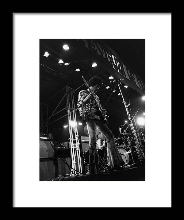 Rock Music Framed Print featuring the photograph Jimi At Festival by Evening Standard