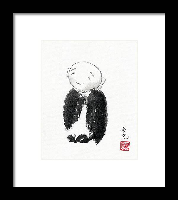 Jizo Framed Print featuring the painting Jizo by Oiyee At Oystudio