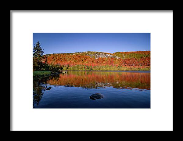 Jobs Pond Framed Print featuring the photograph Jobs Pond Reflection by Tim Kirchoff