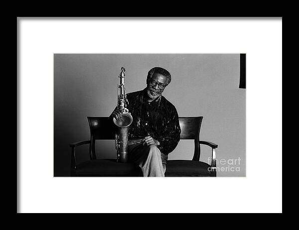 Music Framed Print featuring the photograph Joe Henderson In Nyc by The Estate Of David Gahr