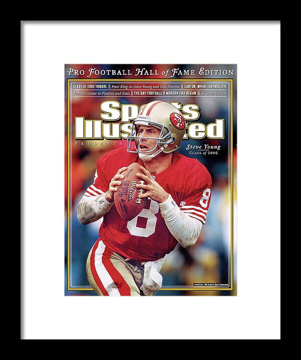 Playoffs Framed Print featuring the photograph Joe Montana Hall Of Fame Class Of 2005 Sports Illustrated Cover by Sports Illustrated
